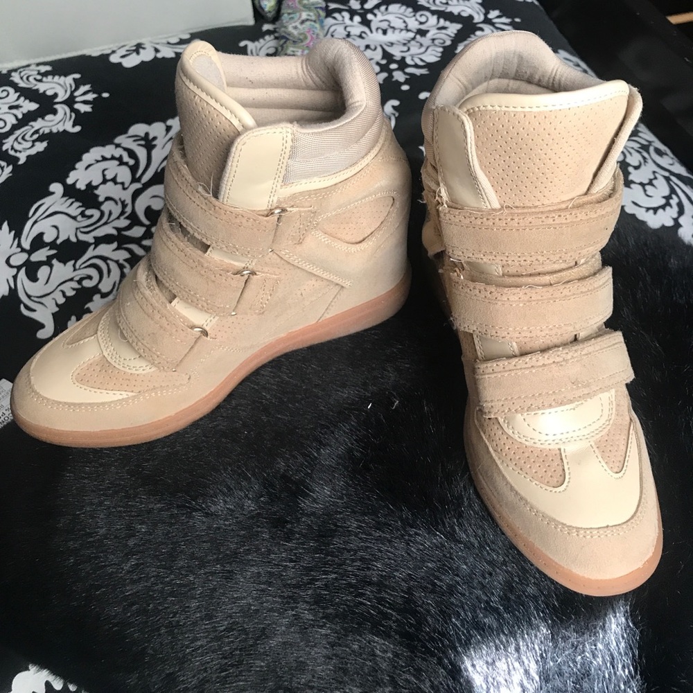 Suede Sneaker Wedges