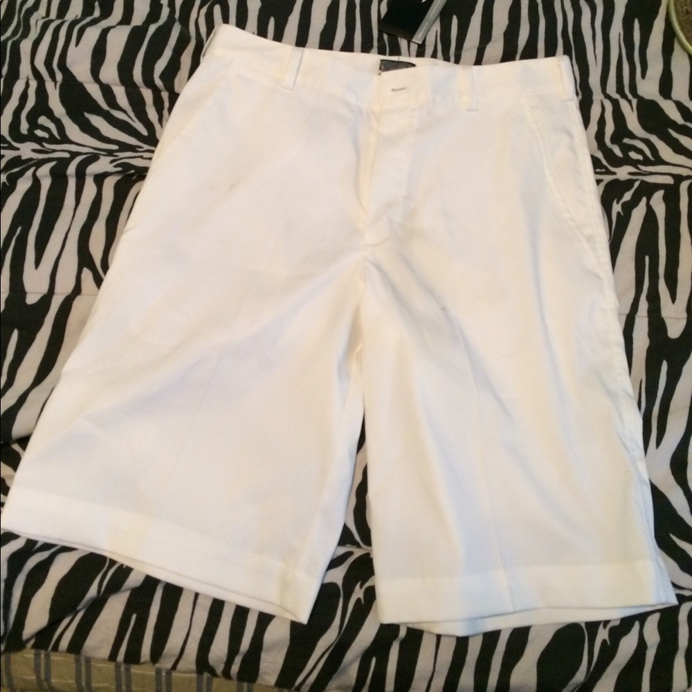 White mens nike shorts