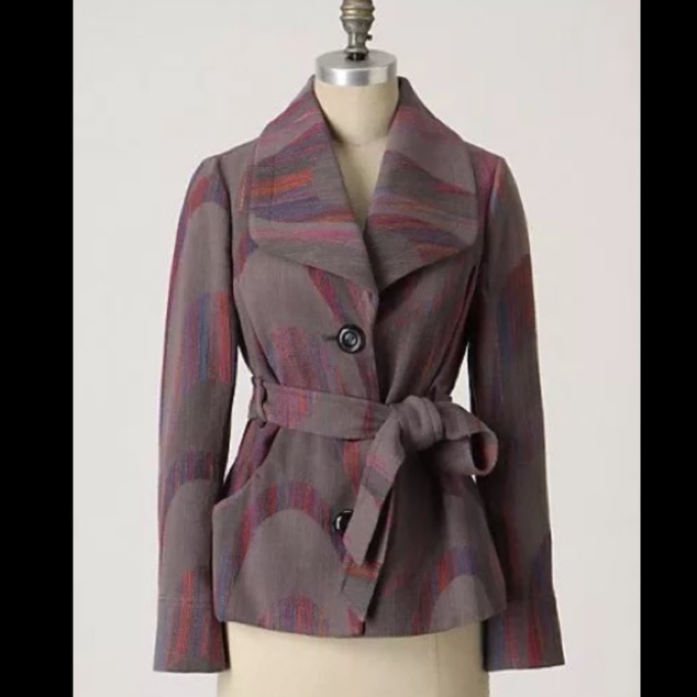 Offer? 😘Anthropologie Belted Idra Jacquard Jacket