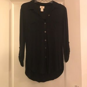 Black Long Sleeve Button Up