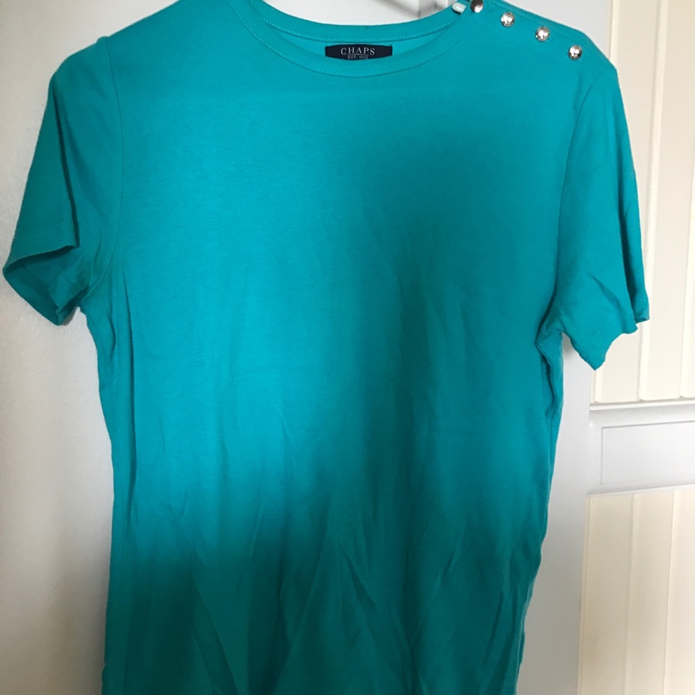 🦄Turquoise Medium Chaps Tee w/ Silver bottons
