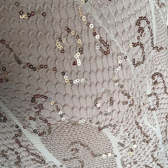 Pink dark blush sequined holiday Christmas dress - Picture 4 of 7