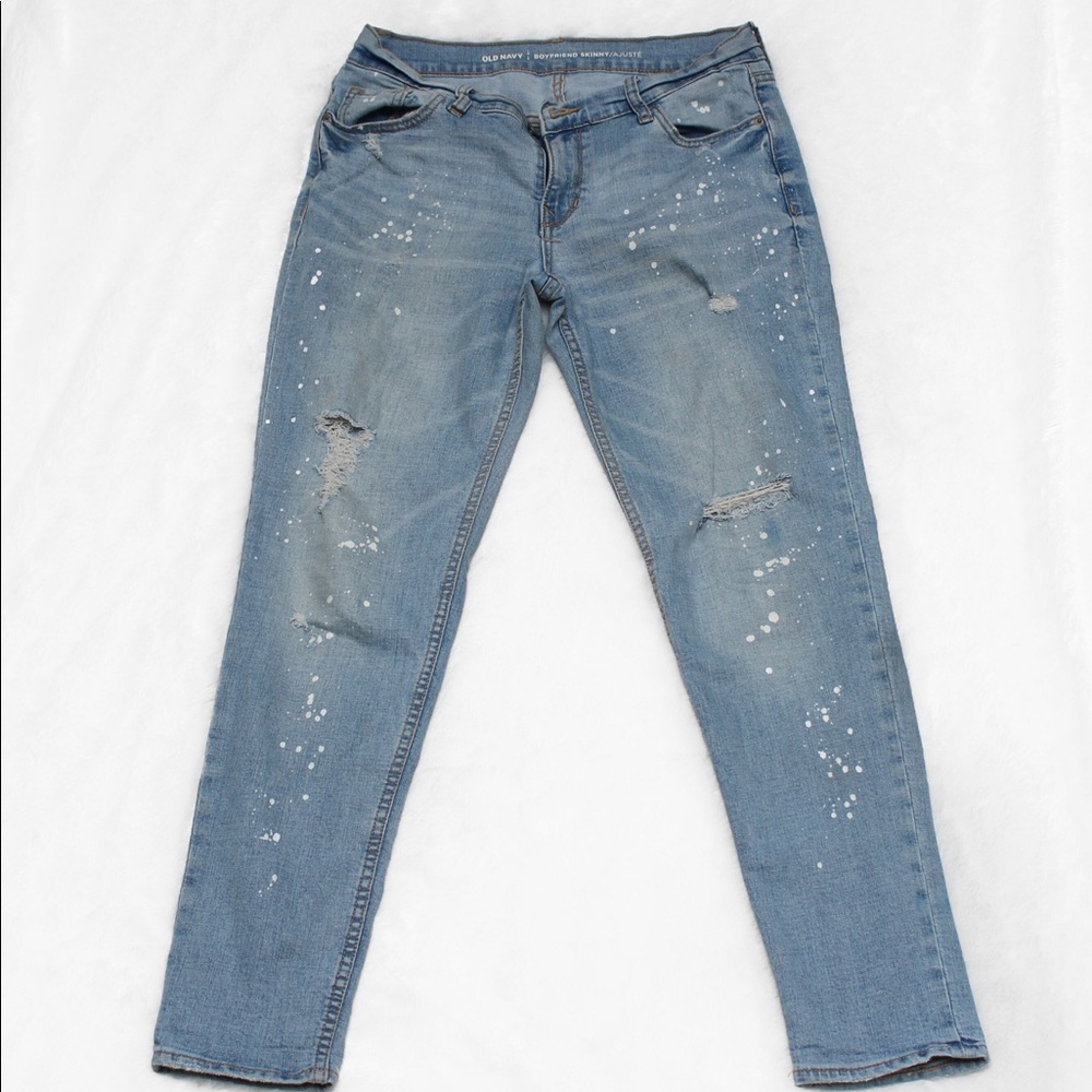 Old Navy Distressed Skinny Ankle Jeans (size 4)