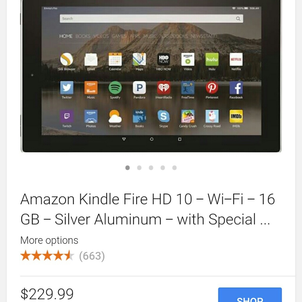 amazon kindle fire hd 10
