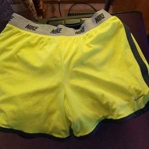 Yellow Nike shorts