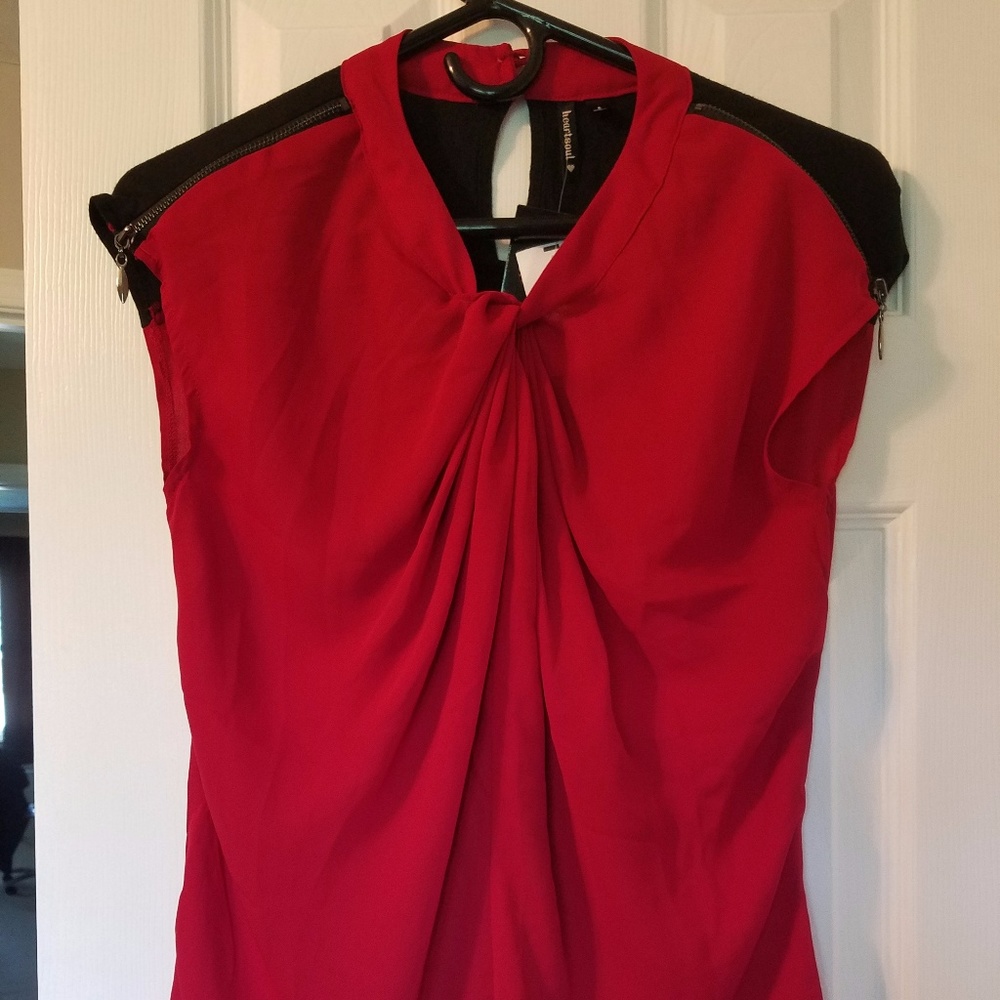 Professional Red Black Sleeveless