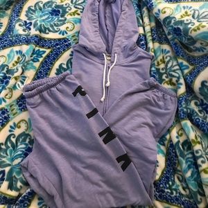 PINK hoodie and sweat pants set