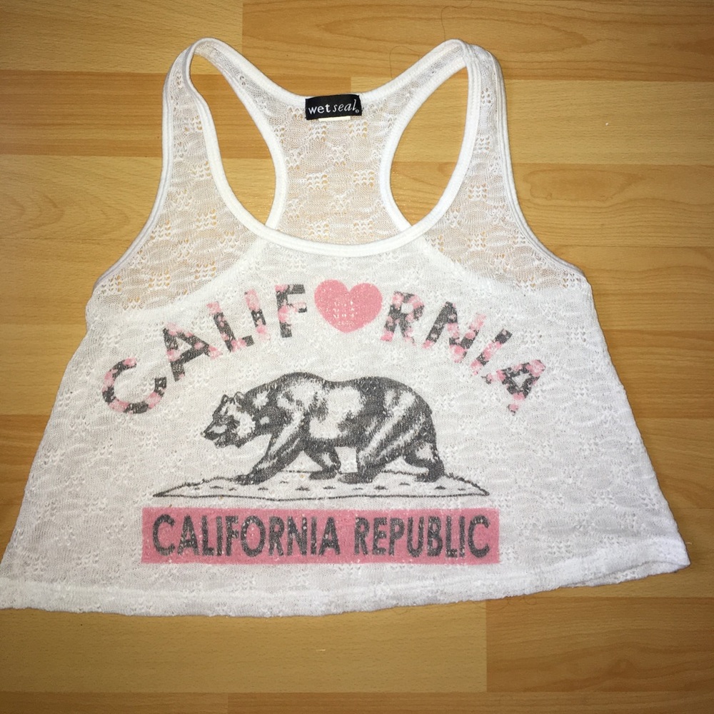 White Graphic Crop Top