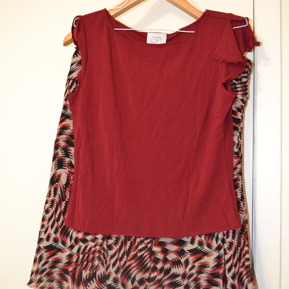Ann Taylor Top and H&M Skirt