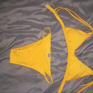 Yellow bathing suit
