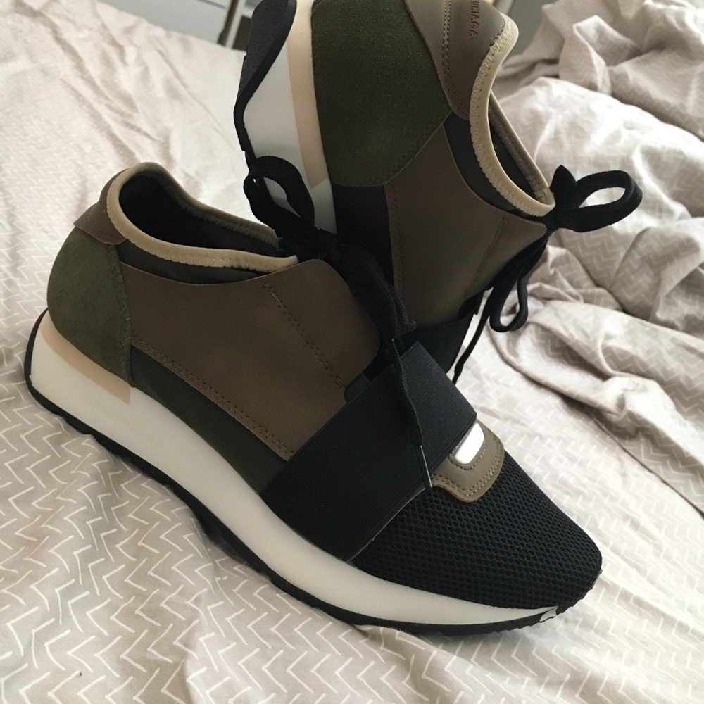 Balenciaga Olive green runners