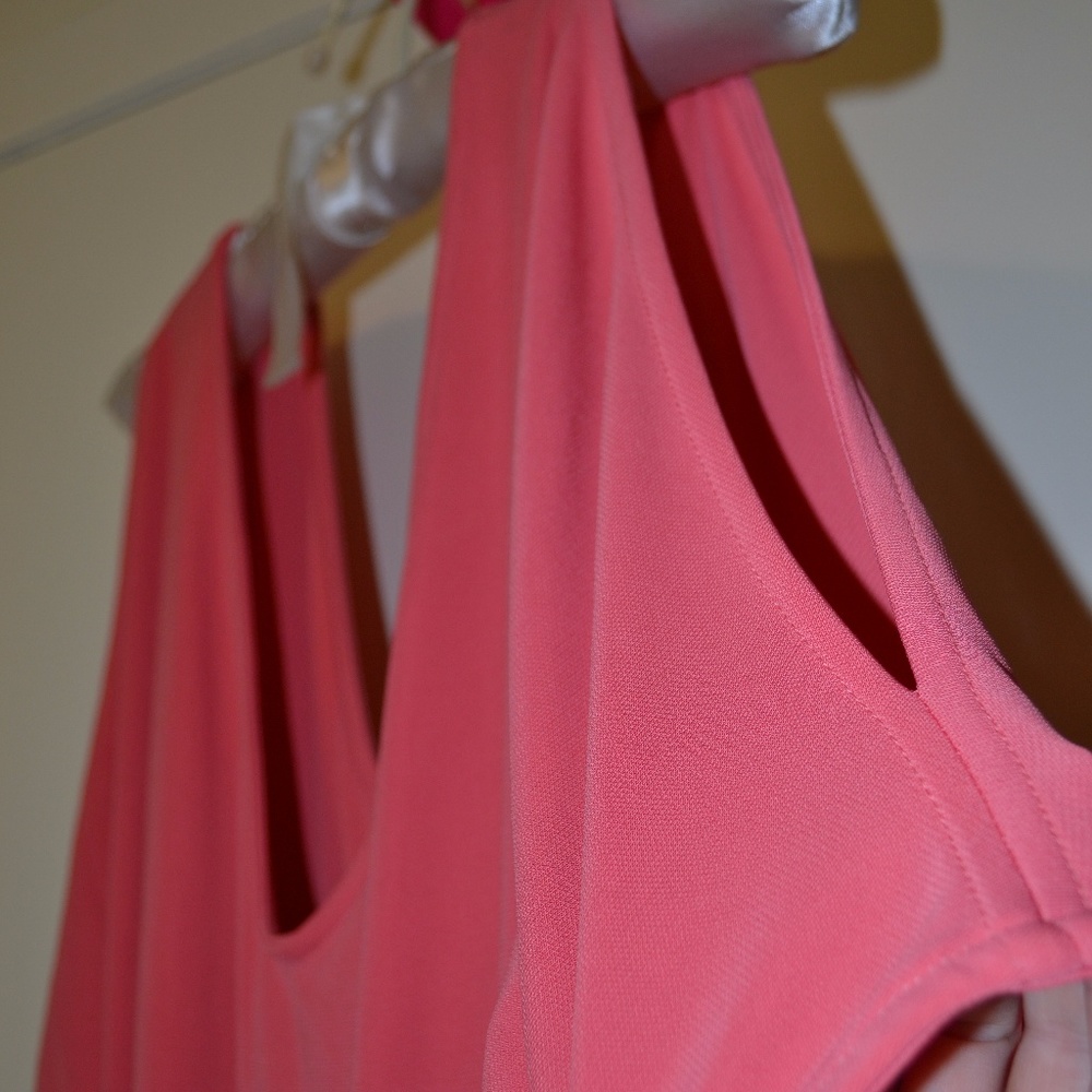 Coral Zara Open Shoulder Dress