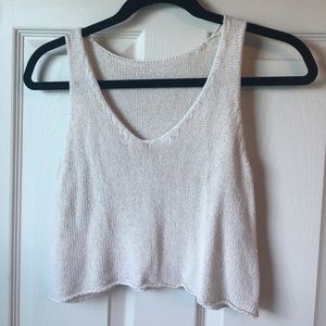 Knit cropped tank top