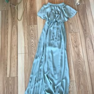 Show me your Mumu silver sage bridesmaid dress
