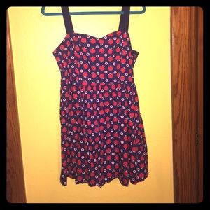 Super Fun Navy and Red Apple Dress