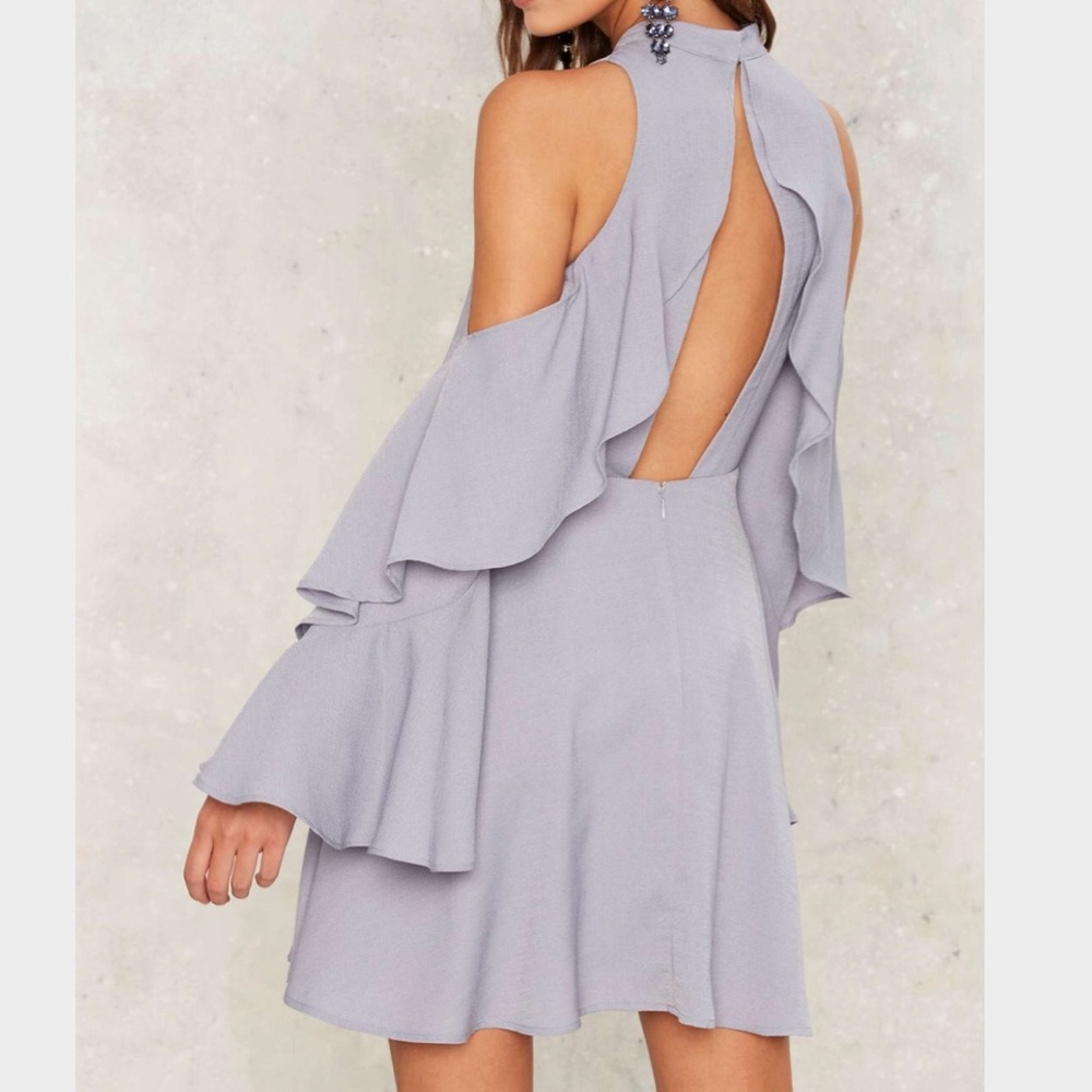M-Following The River Cold Shoulder Dress - Picture 3 of 4