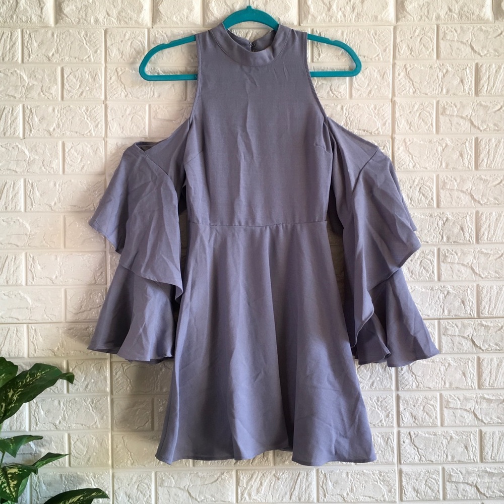 M-Following The River Cold Shoulder Dress - Picture 4 of 4