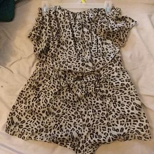 Super cute leopard print charlotte russe romper