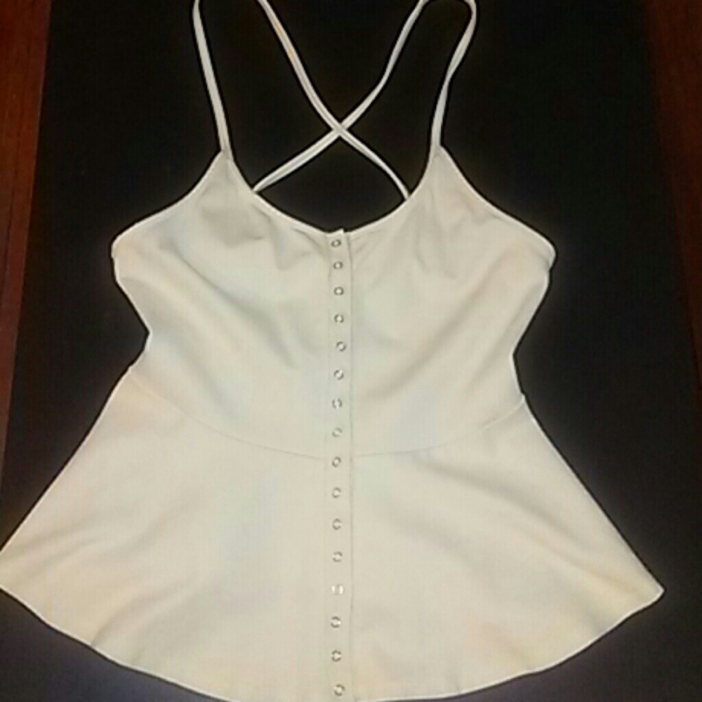 Urban Outfitters White peplum top
