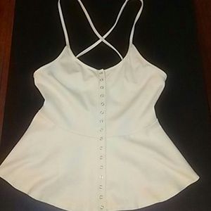 Urban Outfitters White peplum top