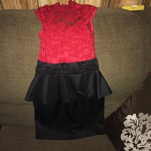 Red/Black Dress