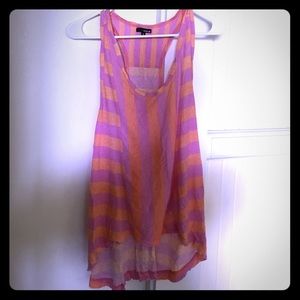 🌺HURLEY Coral & Lavender Striped Tank🌺