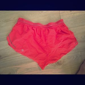 Lululemon running shorts size 6 orange