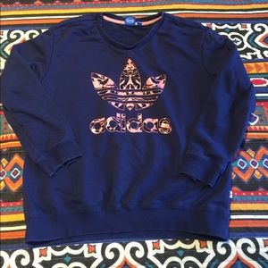 Adidas Blue And Pink Sweatshirt. Velvet Detail. L