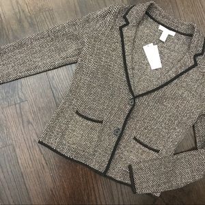 NWT Banana Republic Gray & Black Sweater Blazer