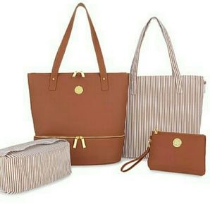 JOY Smart & Chic Leather Handbag Set w/secret comp