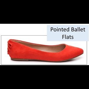 **NWB** Pointed Ballet Flats - Orange