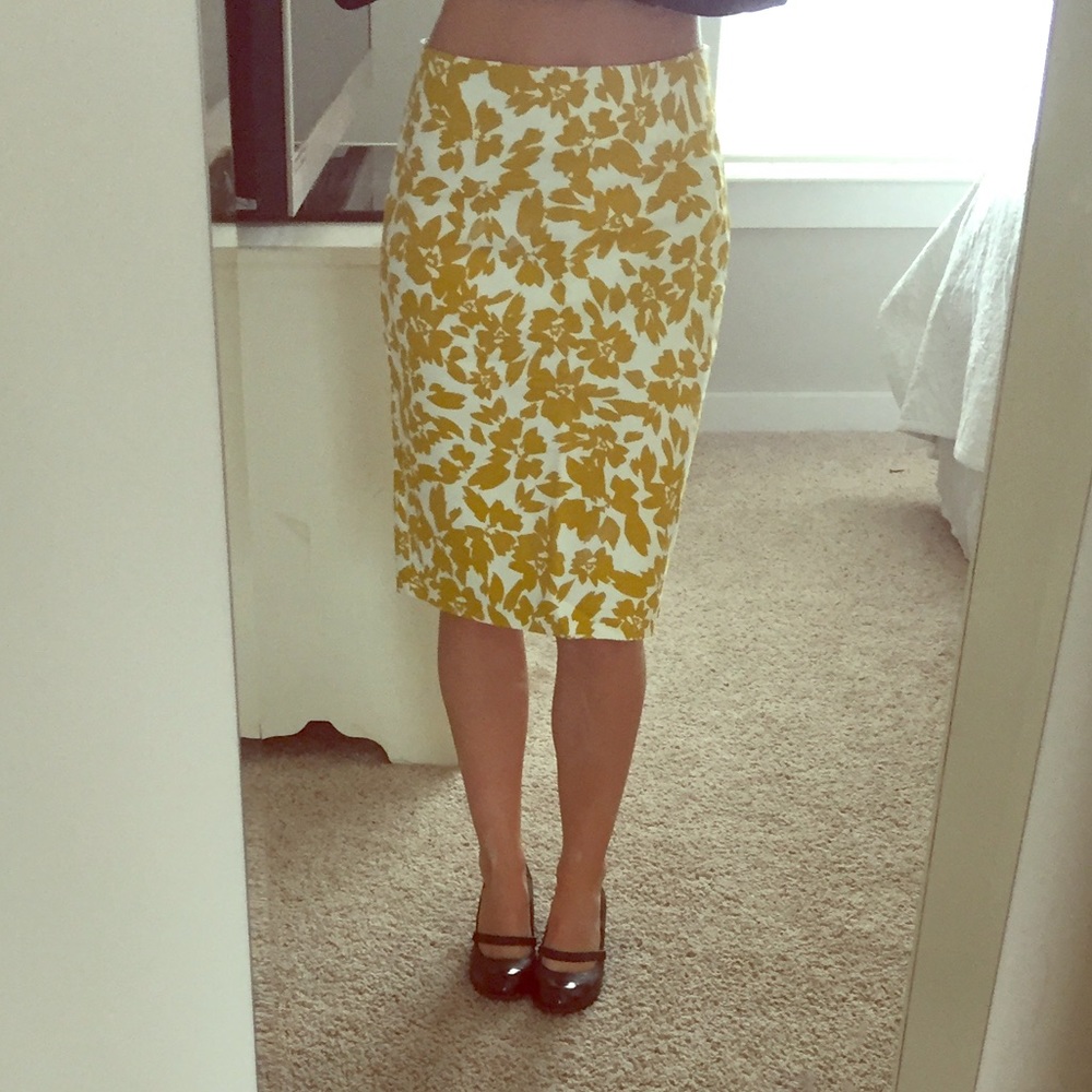 Patterned Pencil Skirt Jewel Tone For Fall Size 2