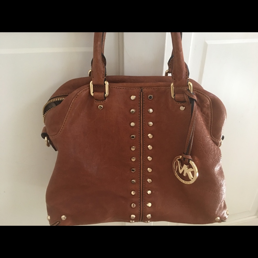MK Handbag brown leather