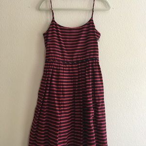 J Crew Red and Blue Stripes Dress
