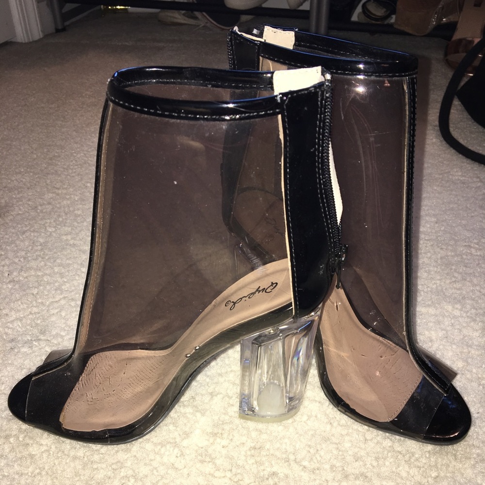 Tall clear heels