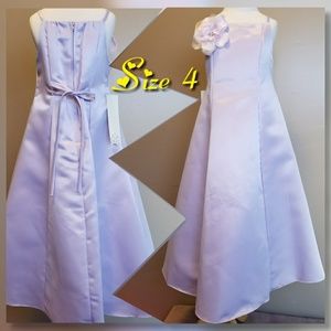 Floor length lavender dress