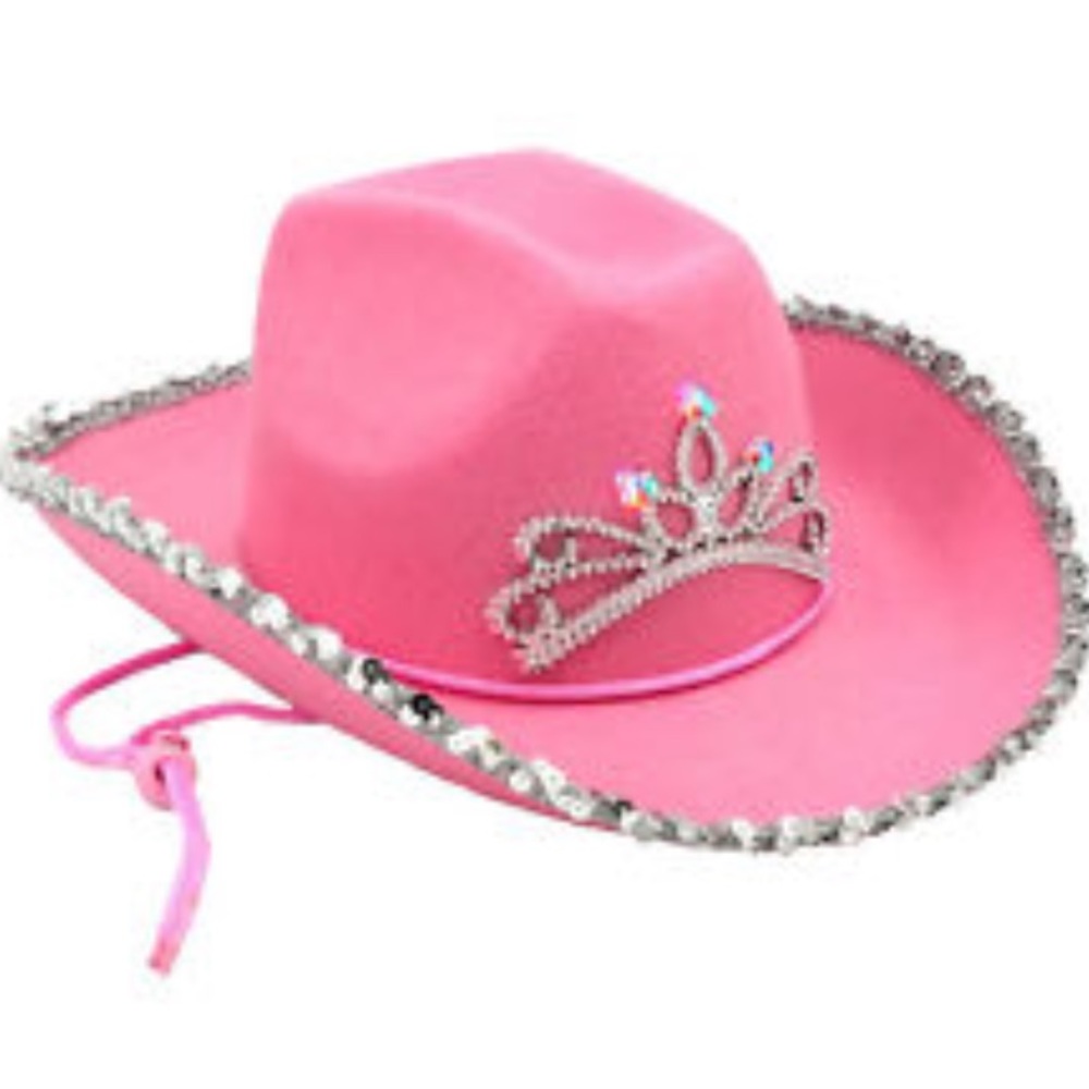 Pink cow girl hat