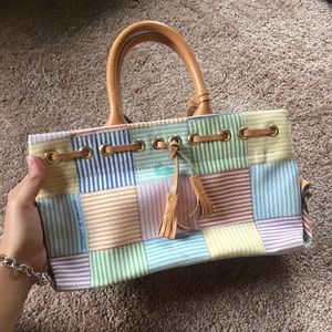 D&B patchwork seersucker purse