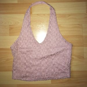 Pink Sleeveless Crop Top