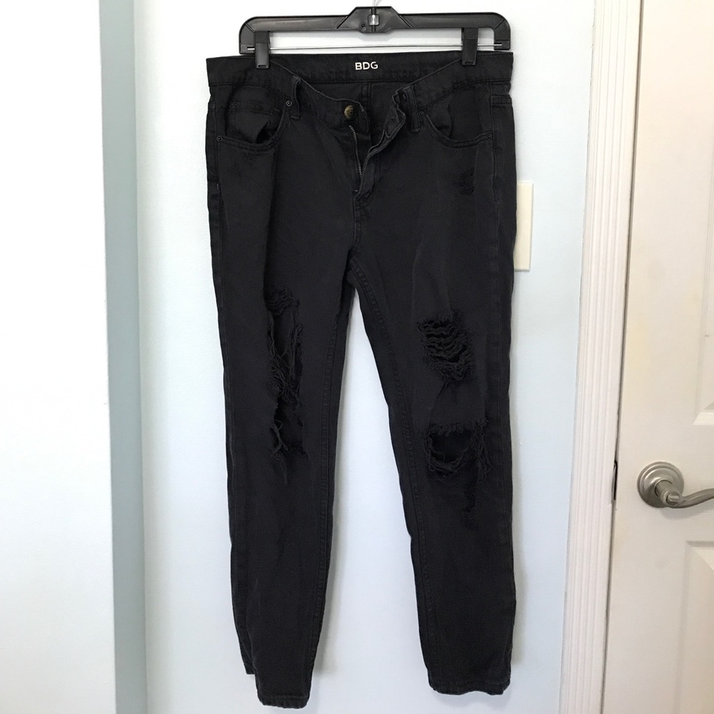 Distressed jeans