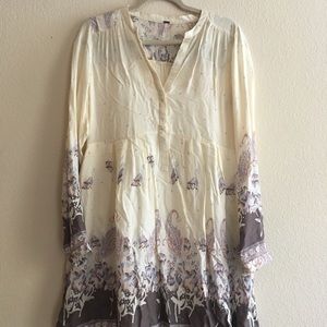 Free People Long Sleeve Cotton Dress