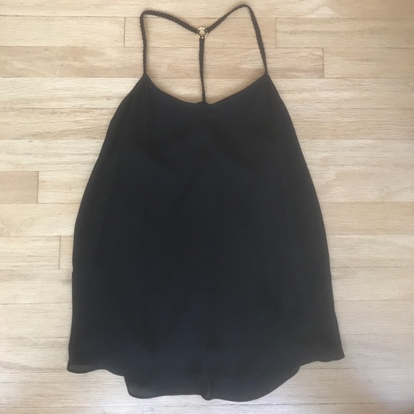 Collective Concepts Tops - NWT Black braided evening top w/ gold detail