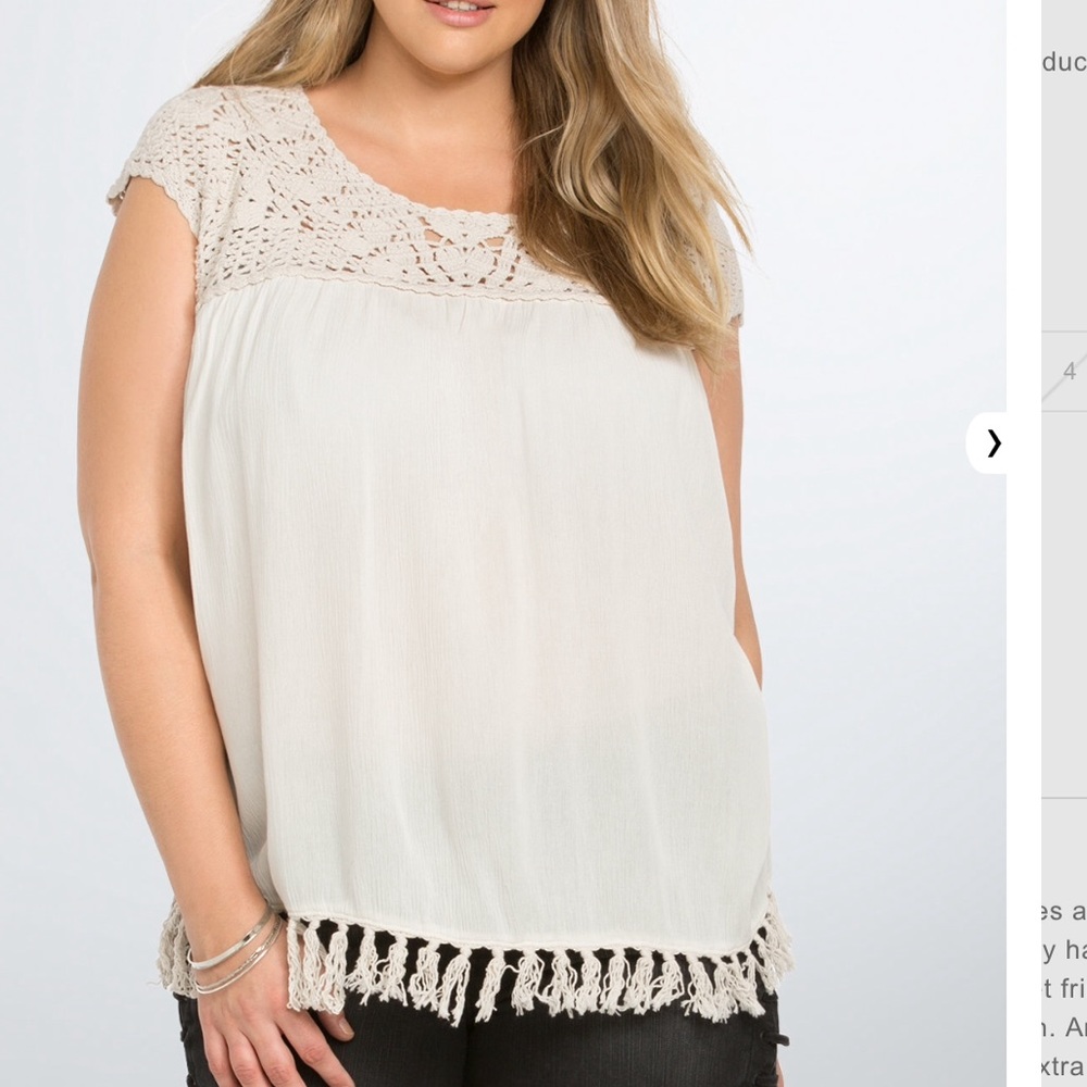 Crochet & Gauze Top
