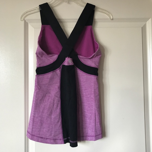 Pink lululemon tank top with built-in bra - Picture 2 of 2
