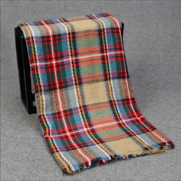 🎈SALE🎈 Oversized Blanket Tartan Plaid Scarf - Picture 2 of 4