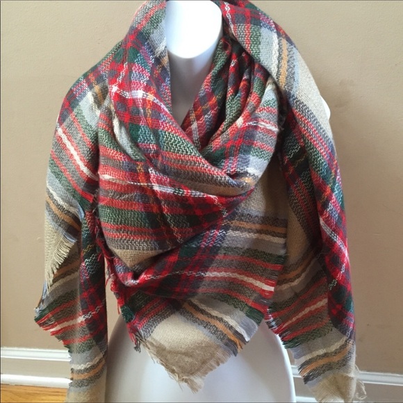 🎈SALE🎈 Oversized Blanket Tartan Plaid Scarf - Picture 4 of 6