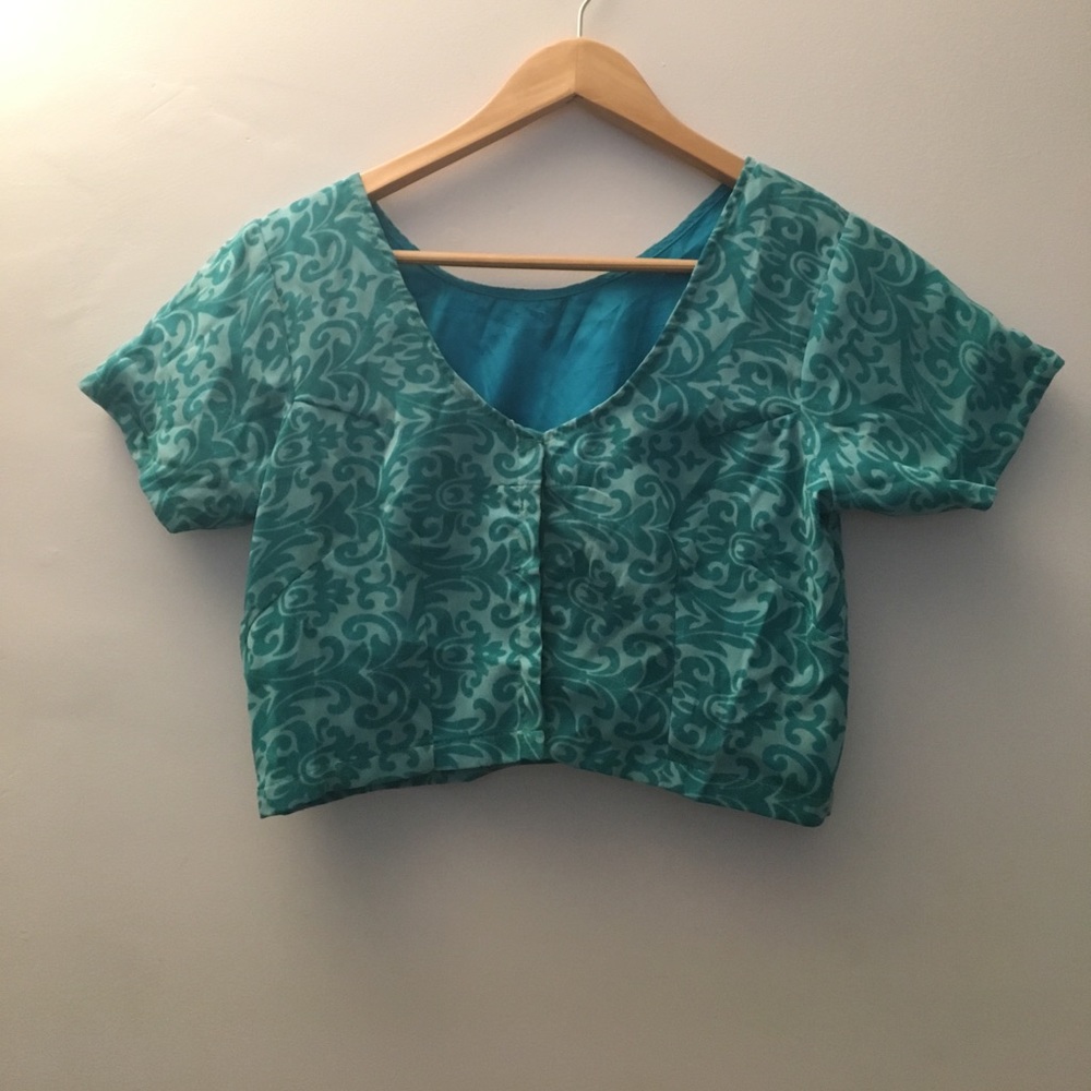 Crop Top Coverup Sweater or Overshirt w/ Hooks