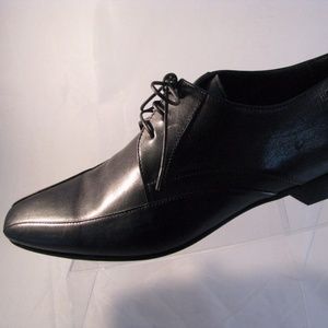 Hugo Boss Mens 50163427 Black Smooth Leather Dress