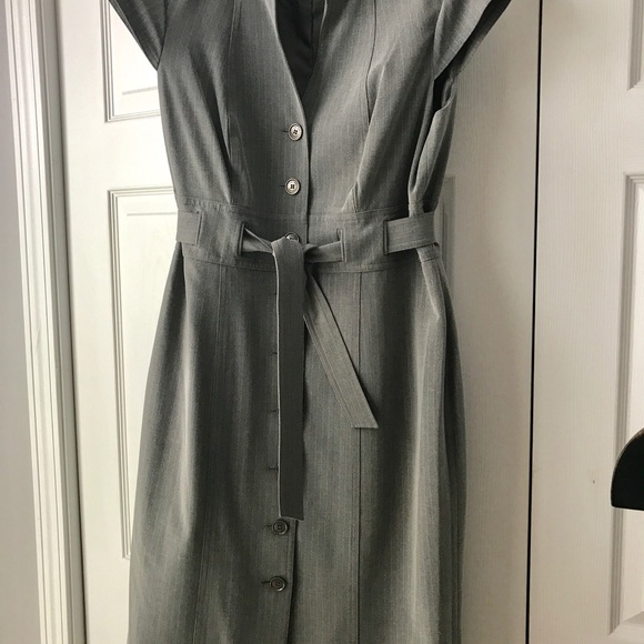 Calvin Klein Polyester Pinstripe Dress - Picture 3 of 4