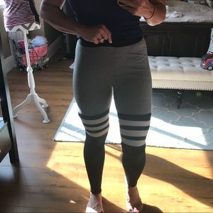 Like bombshell striped thigh hi leggings size l